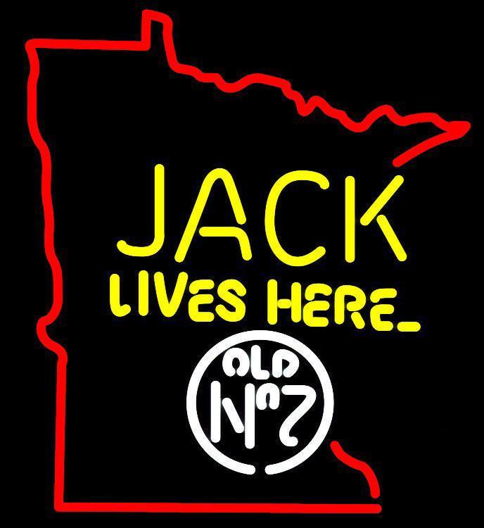 Jack Lives Here Minnesota Neon Sign